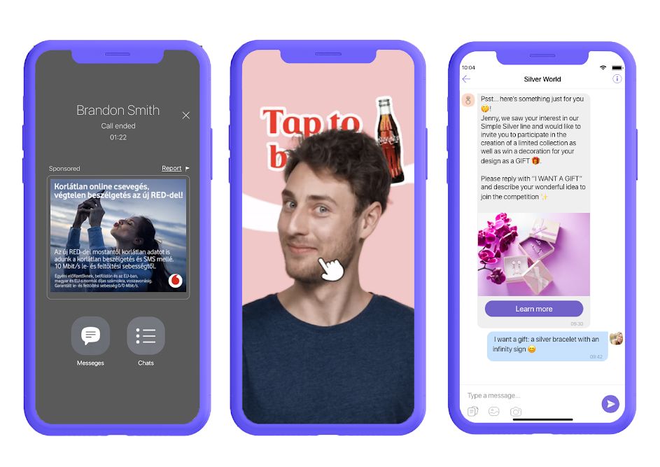 Connectez-vous avec votre public via une application de messagerie