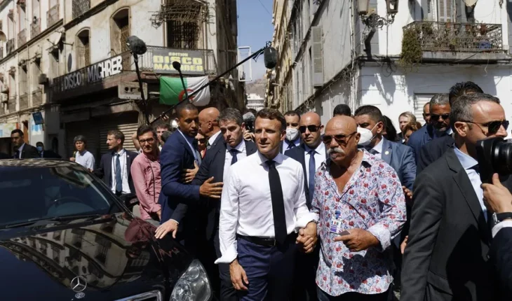 Emmanuel macron et Boualem Benhaoua