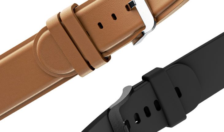 Mibro Lite2 vendue avec deux bracelets un en cuir marron et l'autre en silicone