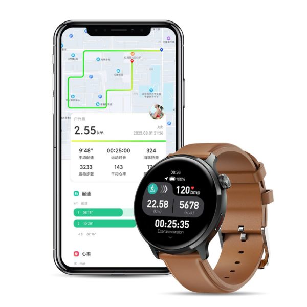 GPS de Mibro Lite2 peut facilement suivre la trace des mouvements des activités de plein air.