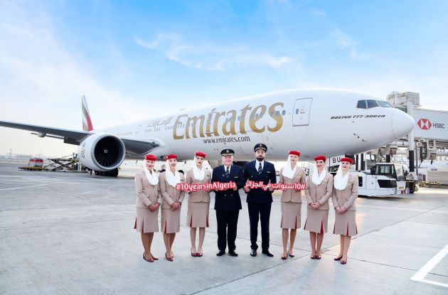 Emirates fête ses 10 ans de service en Algérie
