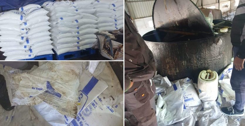 Alger : 5 tonnes de sucre mélangé à du béton saisies dans un atelier de construction à Rouiba
