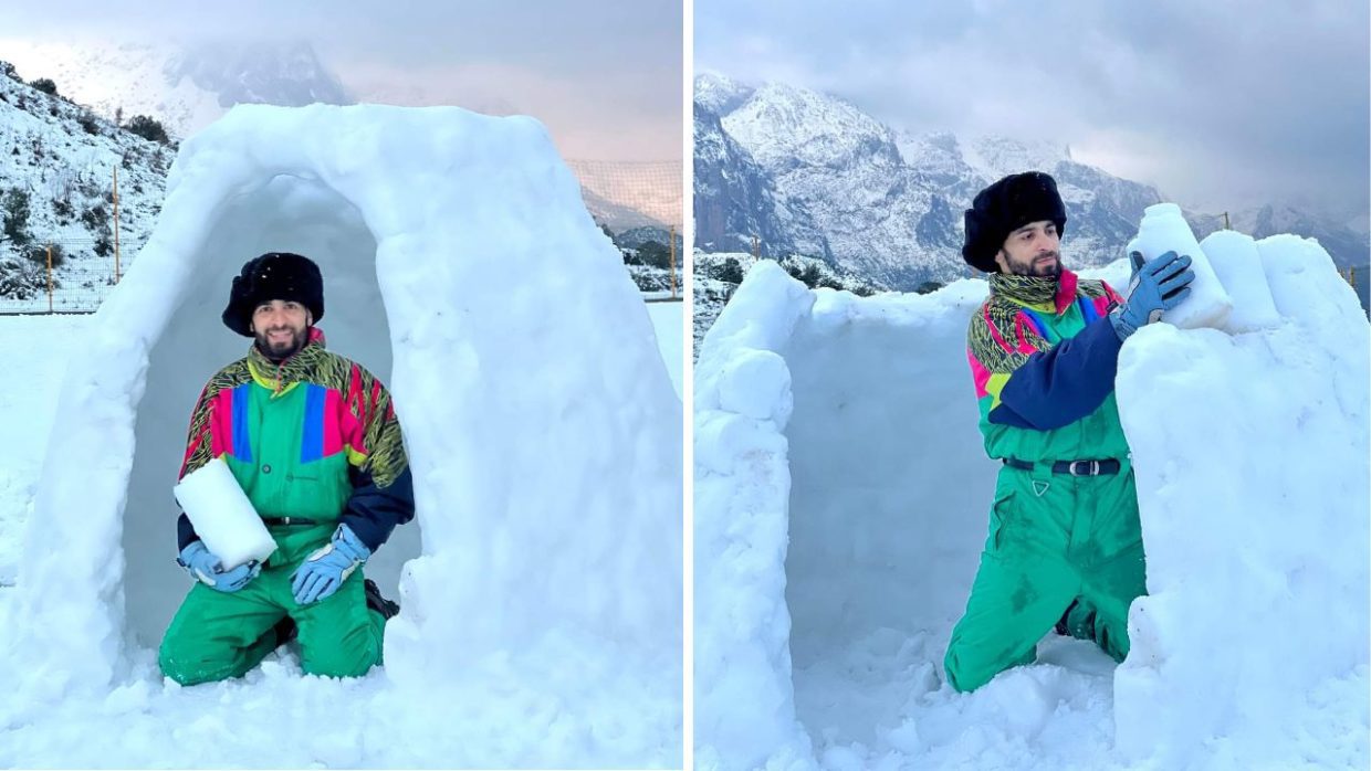 Construction du 1er igloo en Algérie l
