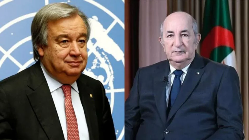 Tebboune expose au SG de l&rsquo;ONU Guterres les priorités de l&rsquo;Algérie