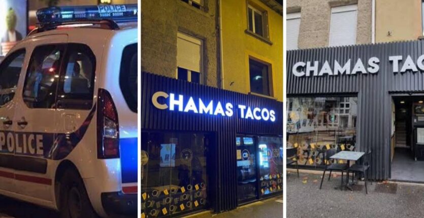 France: la police intervient à cause du C manquant du CHAMAS Tacos, se lisant Hamas Tacos