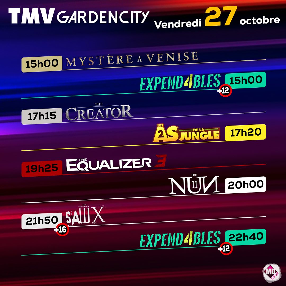 Programme cinéma Garden City