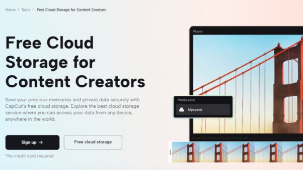 La suite créative CapCut dispose d' un stockage cloud gratuit pour la collection de vidéos La suite créative CapCut dispose d' un stockage cloud gratuit pour la collection de vidéos.