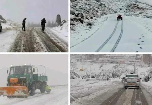 Tempête de neige en Algérie : Des routes coupées et des déplacements rendus difficiles