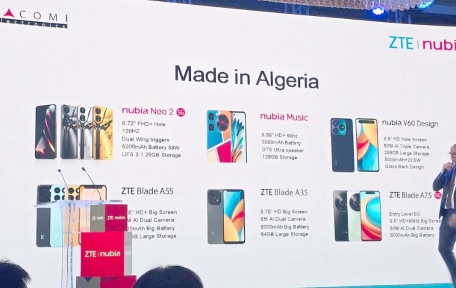 Smartphones Made in Algeria : un partenariat stratégique avec ZTE Nubia