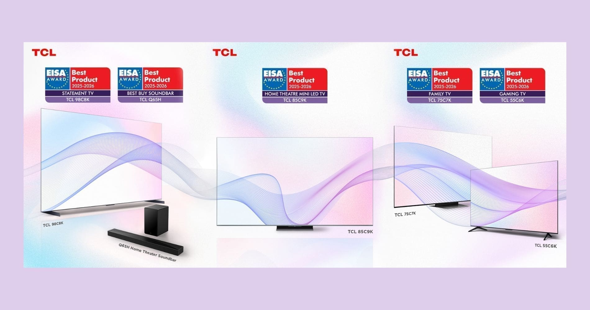TCL triomphe avec 5 prix EISA et redéfinit l’excellence des écrans LED grand format et QD-Mini