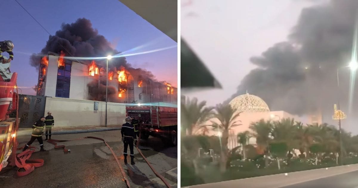 Alger : un incendie spectaculaire éclate près de la Grande Mosquée (VIDÉO)