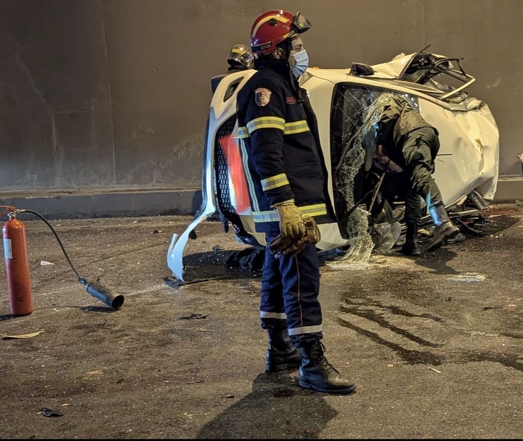 Images. Dérapage fatal sur l’autoroute de Blida : le renversement d’une voiture fait 4 morts