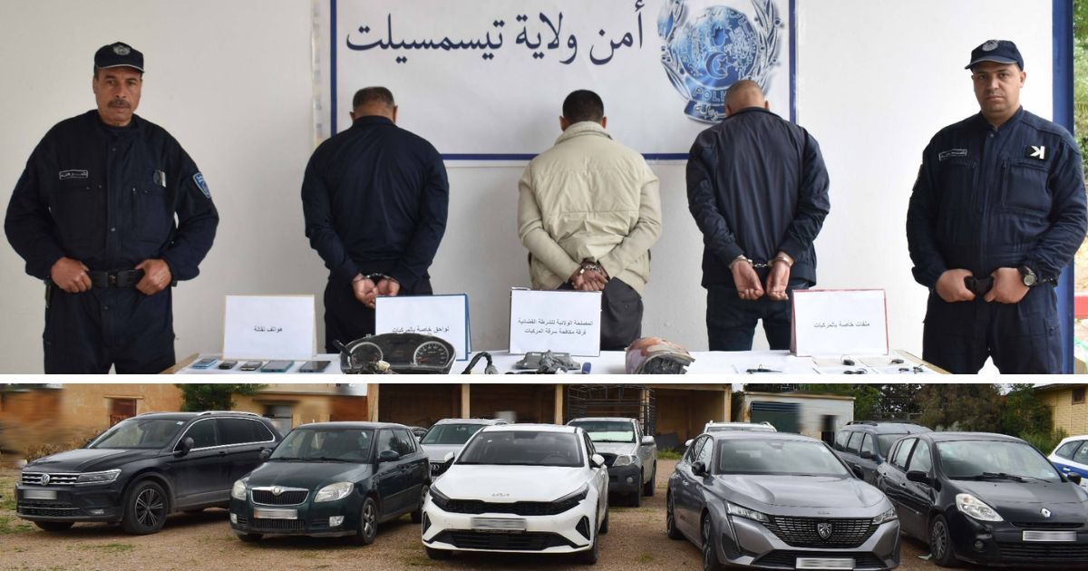« 17 voitures récupérées »… La sûreté de Tissemsilt démantèle un gang du trafic international