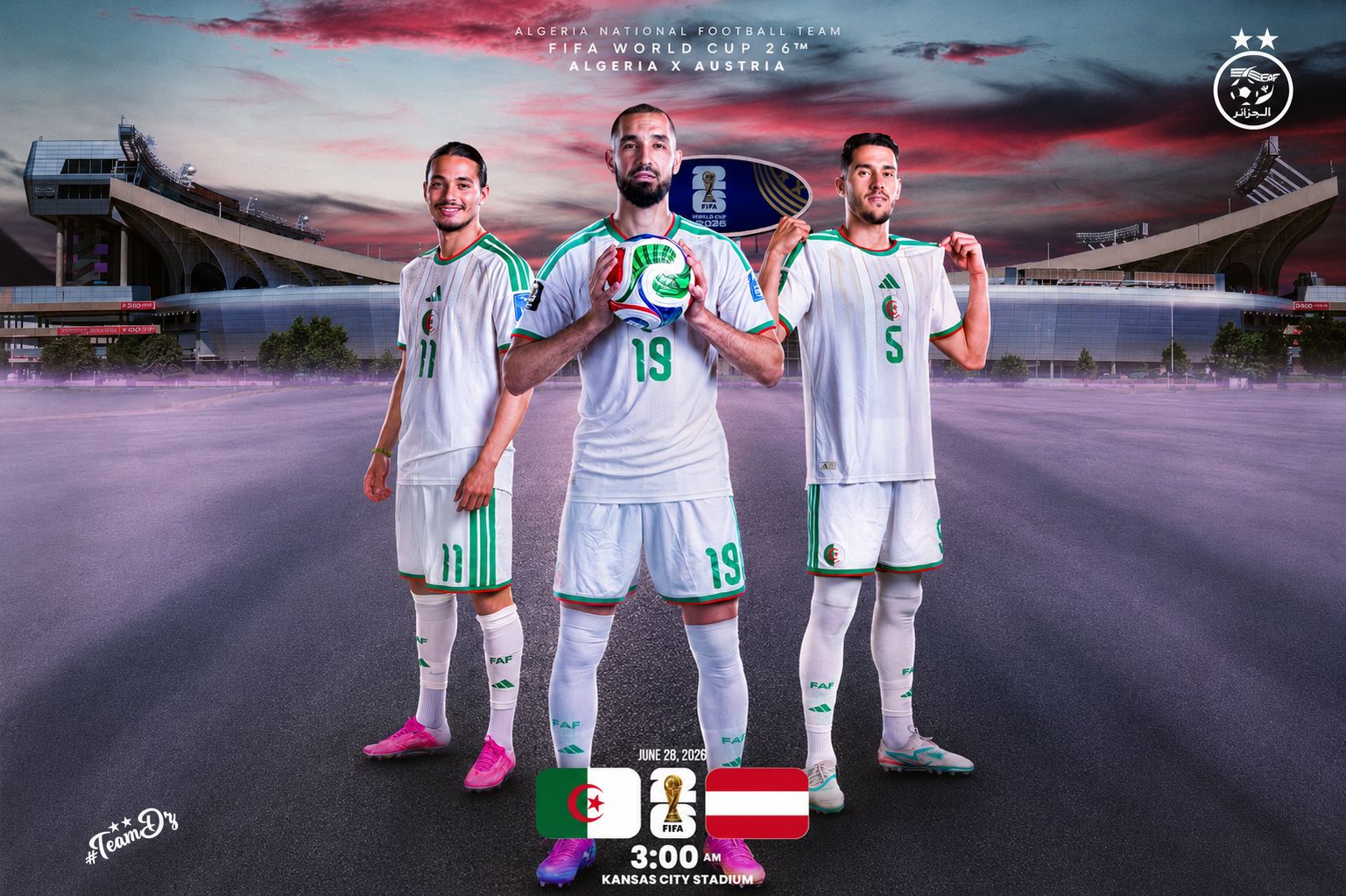 Algérie - Autriche : Composition de l'Équipe